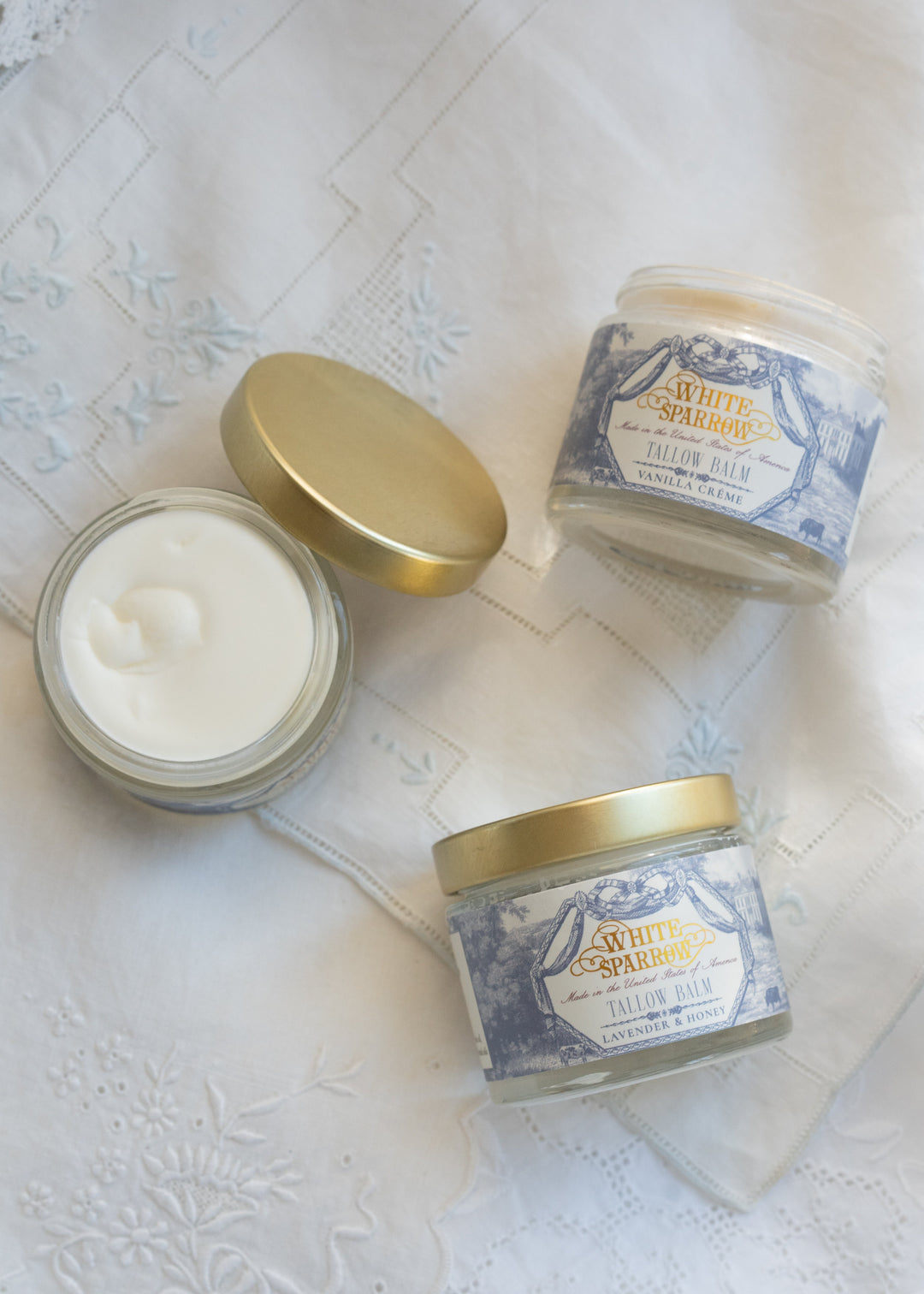 White Sparrow Farmacy grass-fed tallow skincare and heritage goods