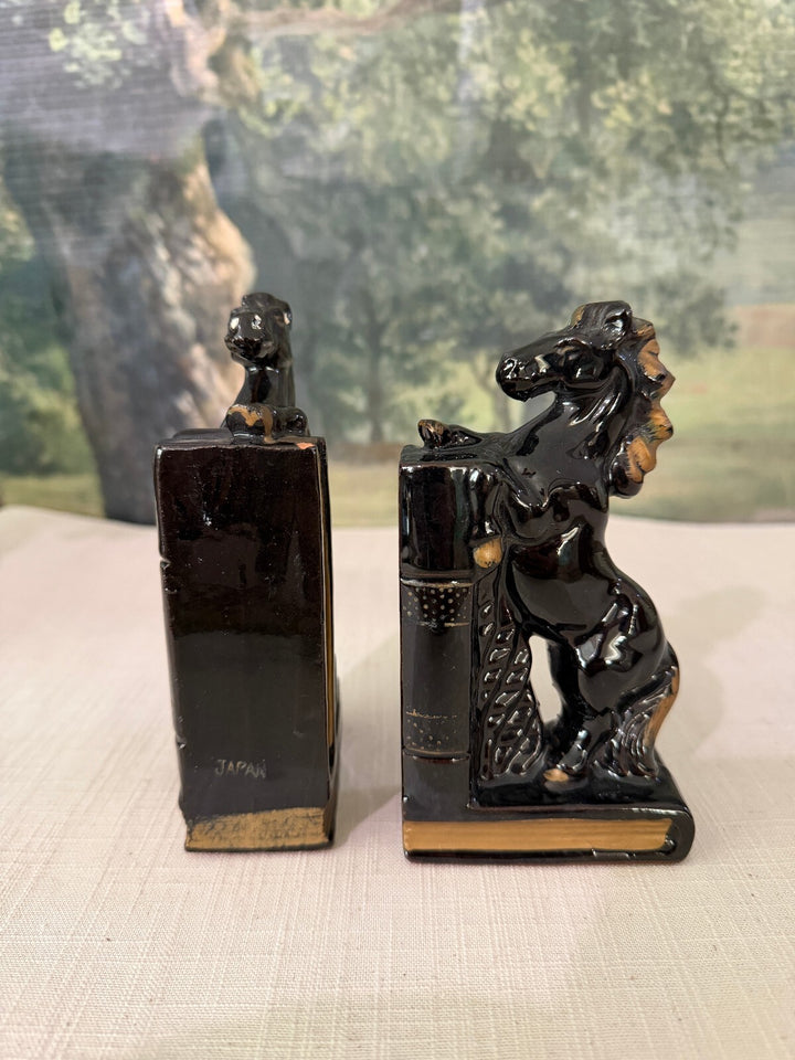 Black Horse Bookends