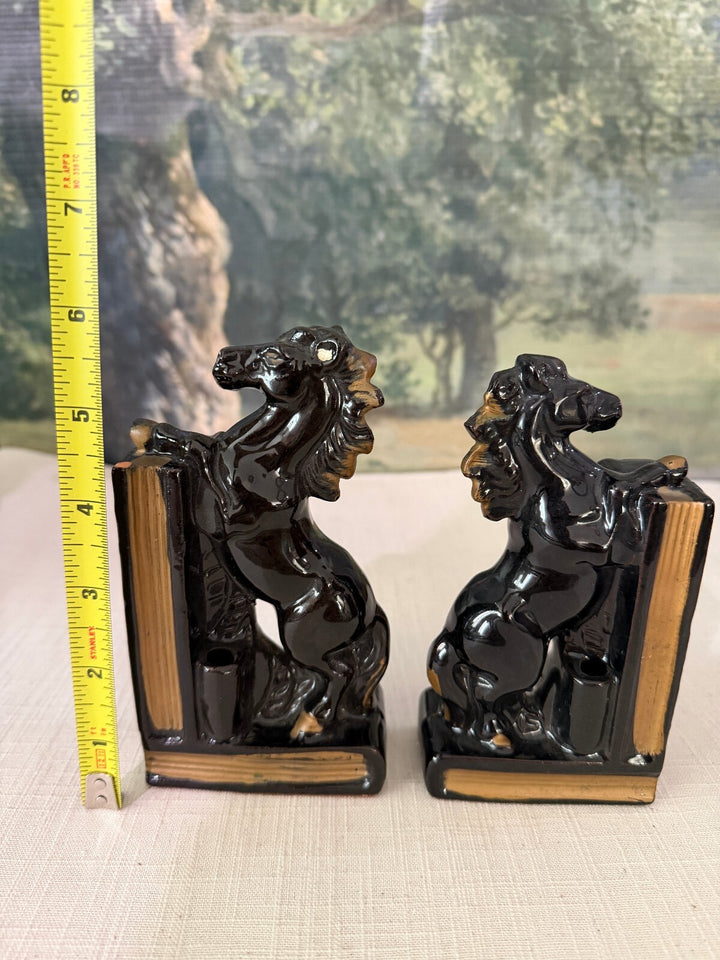 Black Horse Bookends