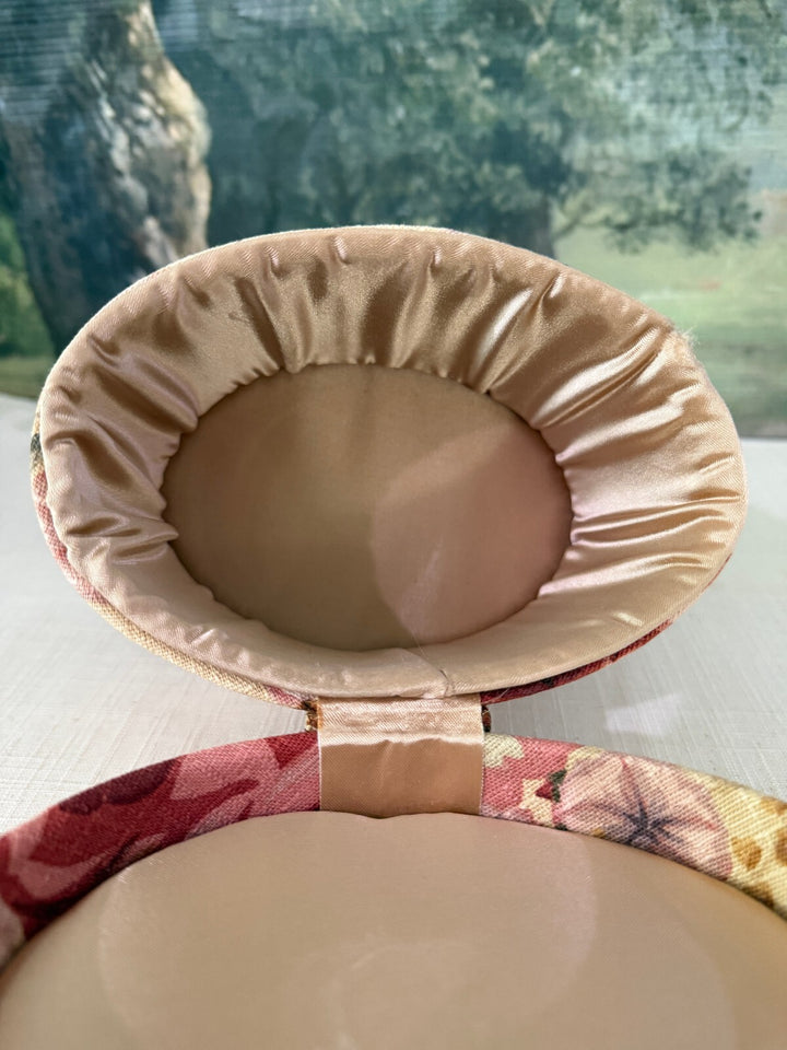 Floral Fabric Round Keepsake Box