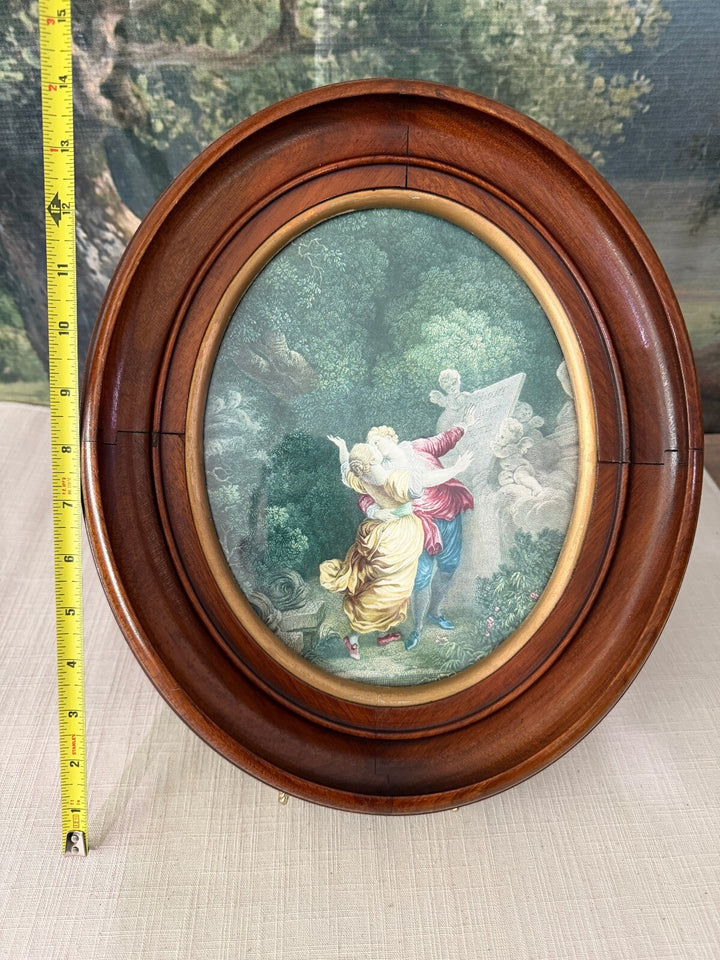 Oval Framed Fragonard Print