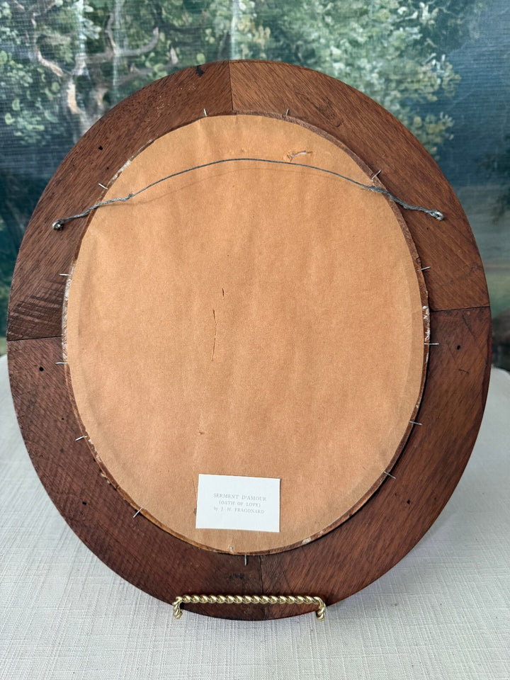 Oval Framed Fragonard Print