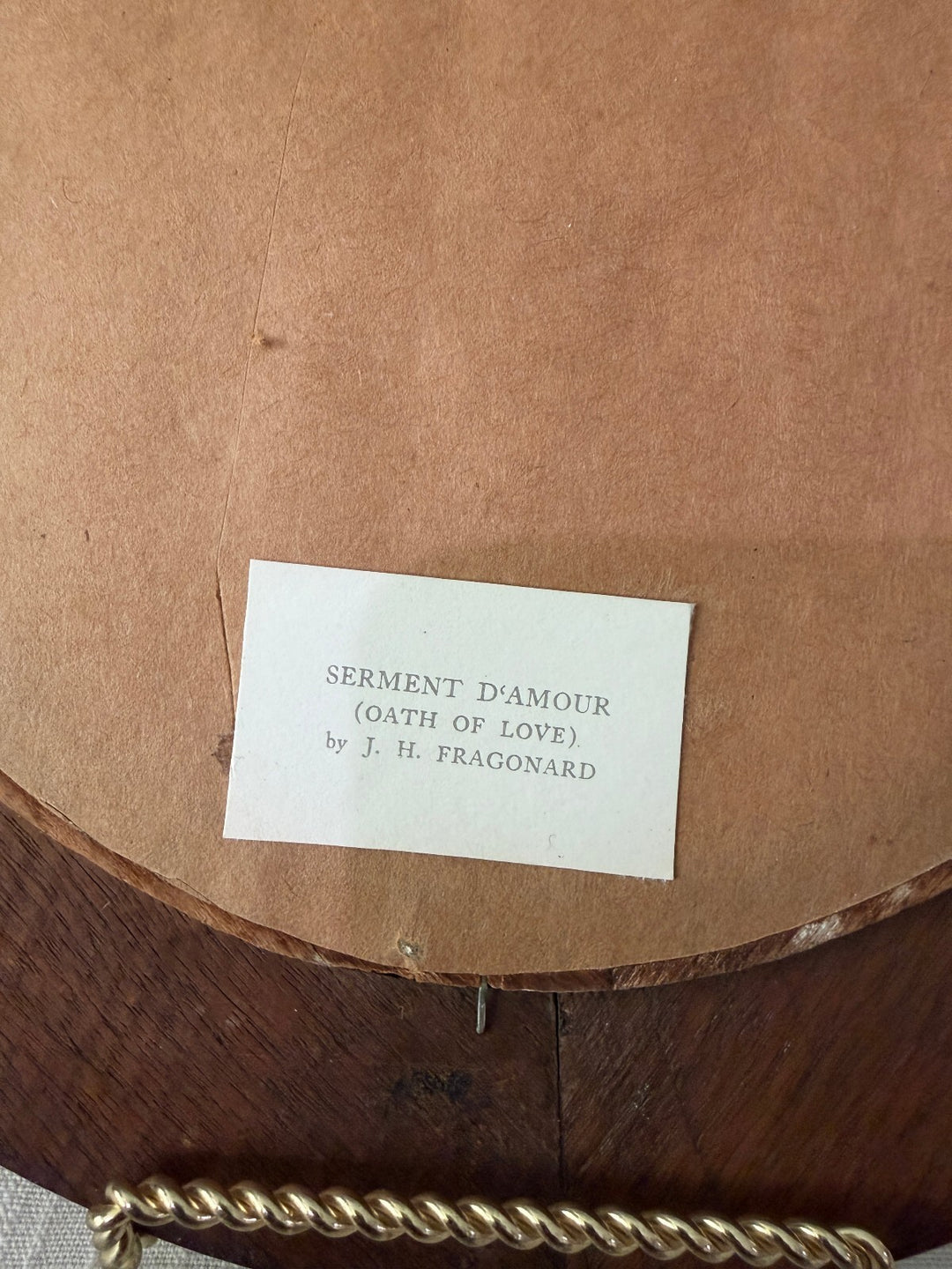 Oval Framed Fragonard Print
