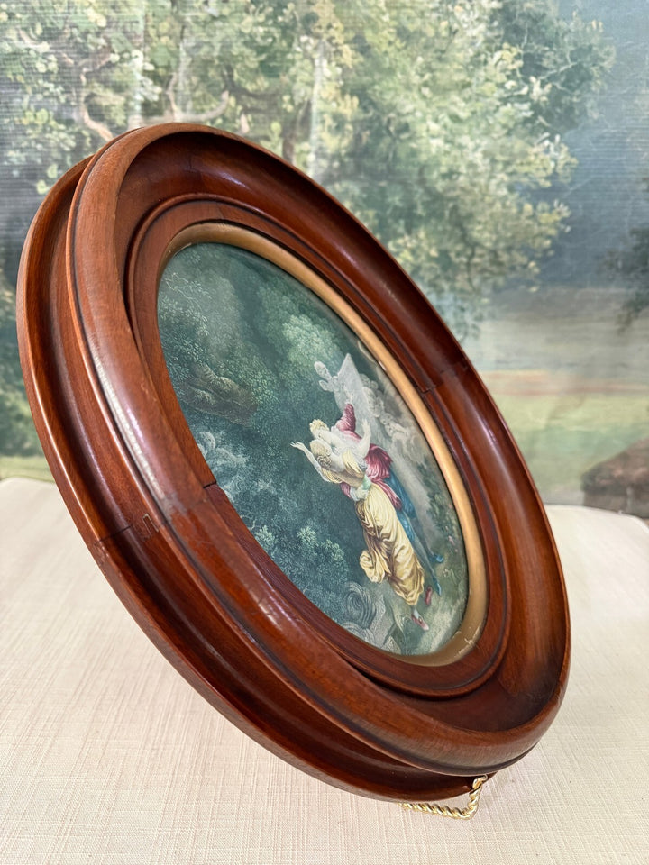 Oval Framed Fragonard Print
