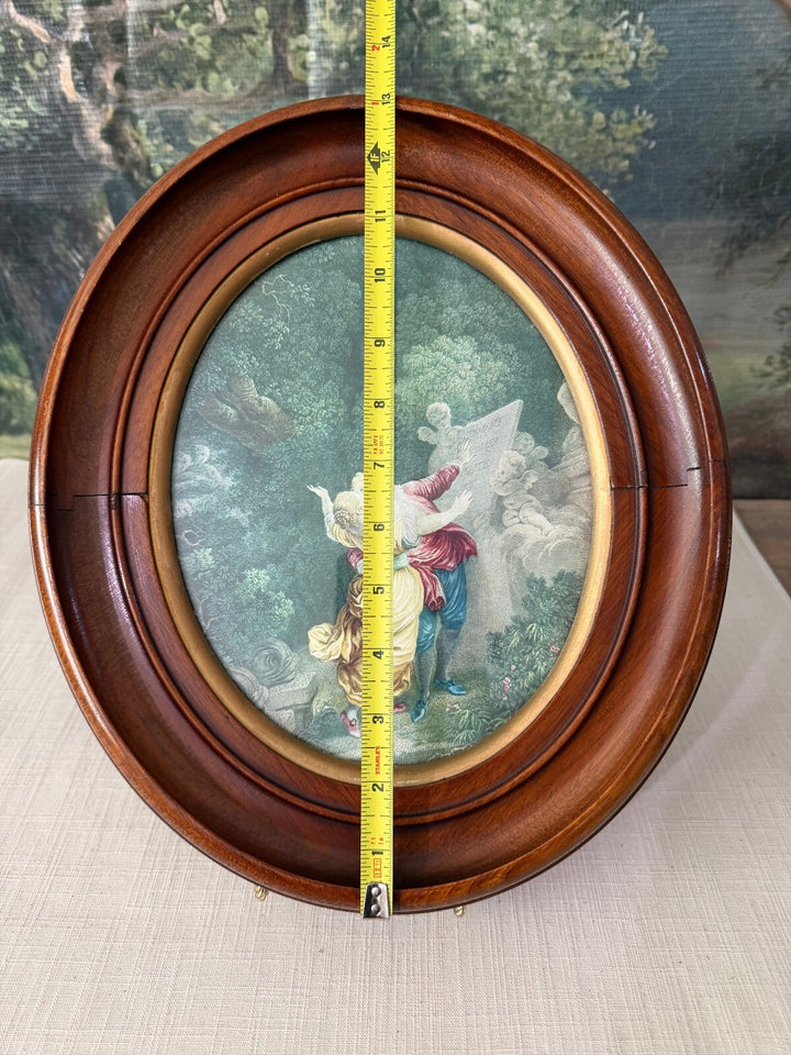 Oval Framed Fragonard Print