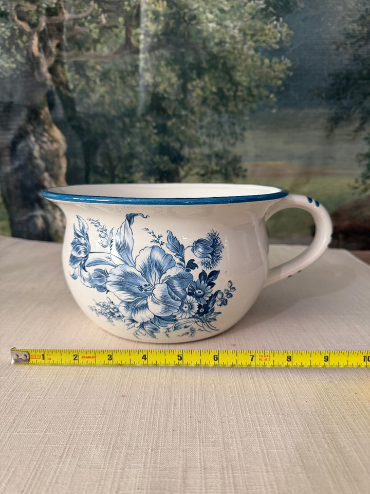 Blue and White Ceramic Chamber Pot