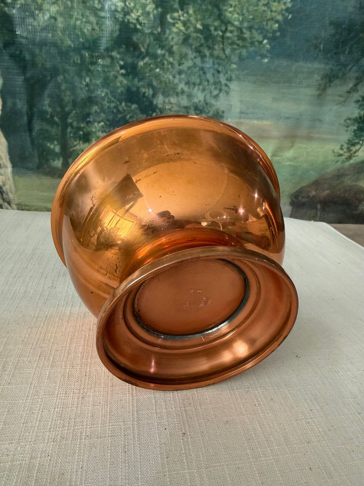 Copper pedestal bowl