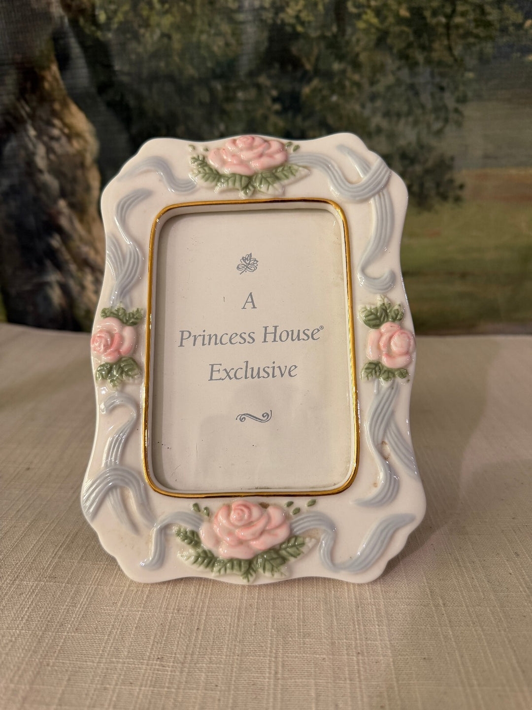 Princess House Exclusive floral ceramic picture frame