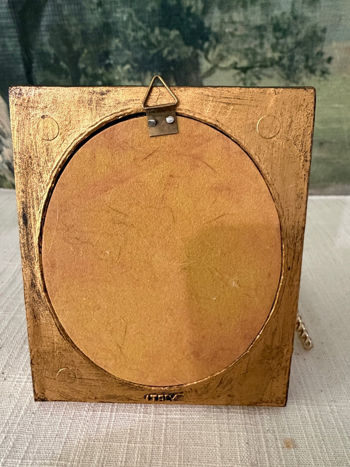 Gold oval portrait picture frame made in Italy