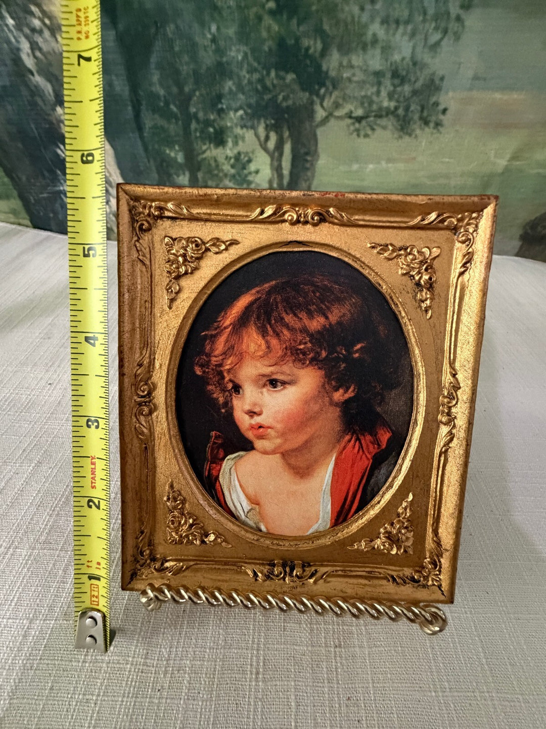 Gold oval portrait picture frame made in Italy