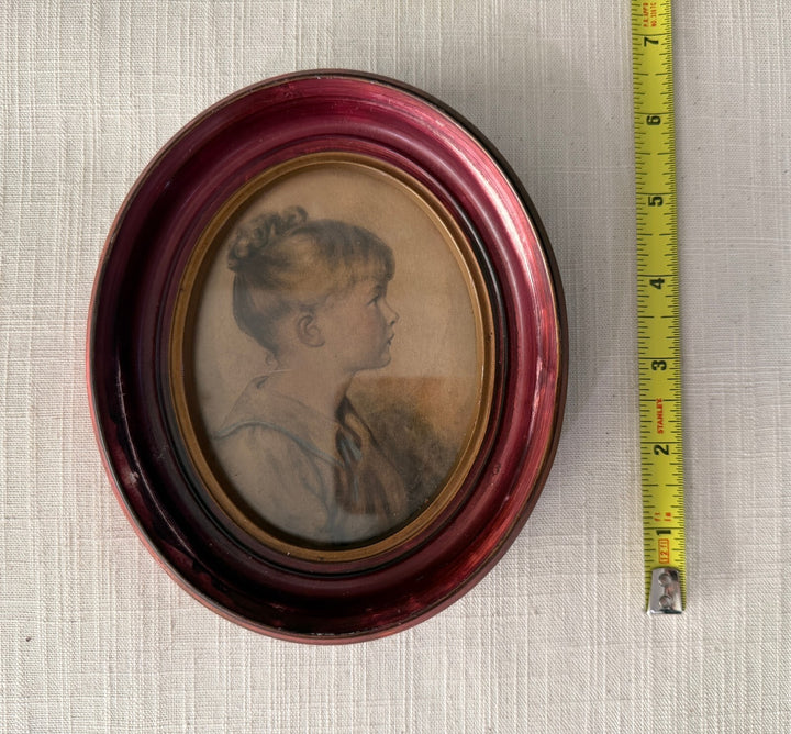 Set of 3 oval framed portrait miniatures