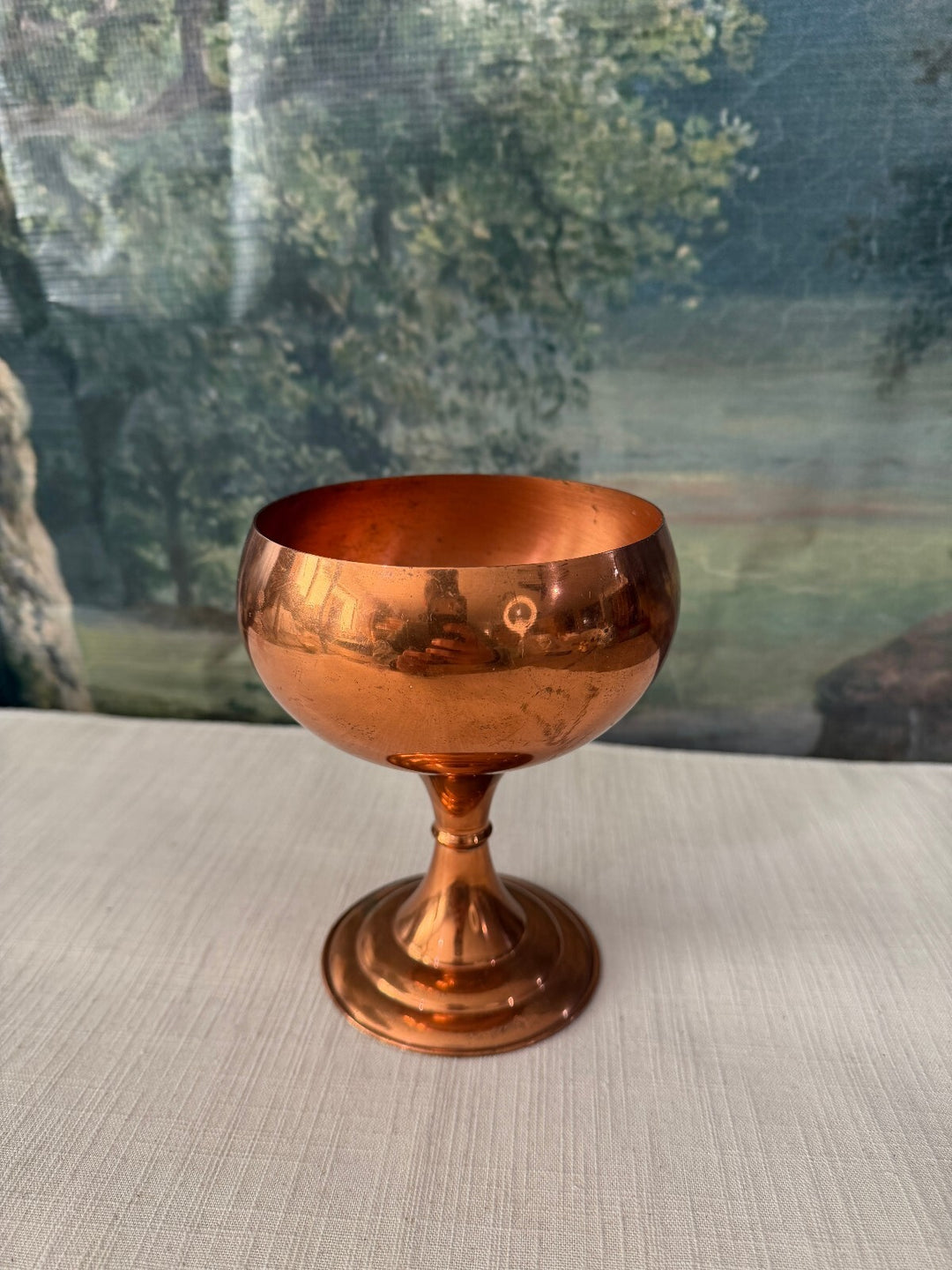 Copper Pedestal Bowl Goblet