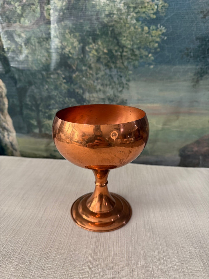 Copper Pedestal Bowl Goblet