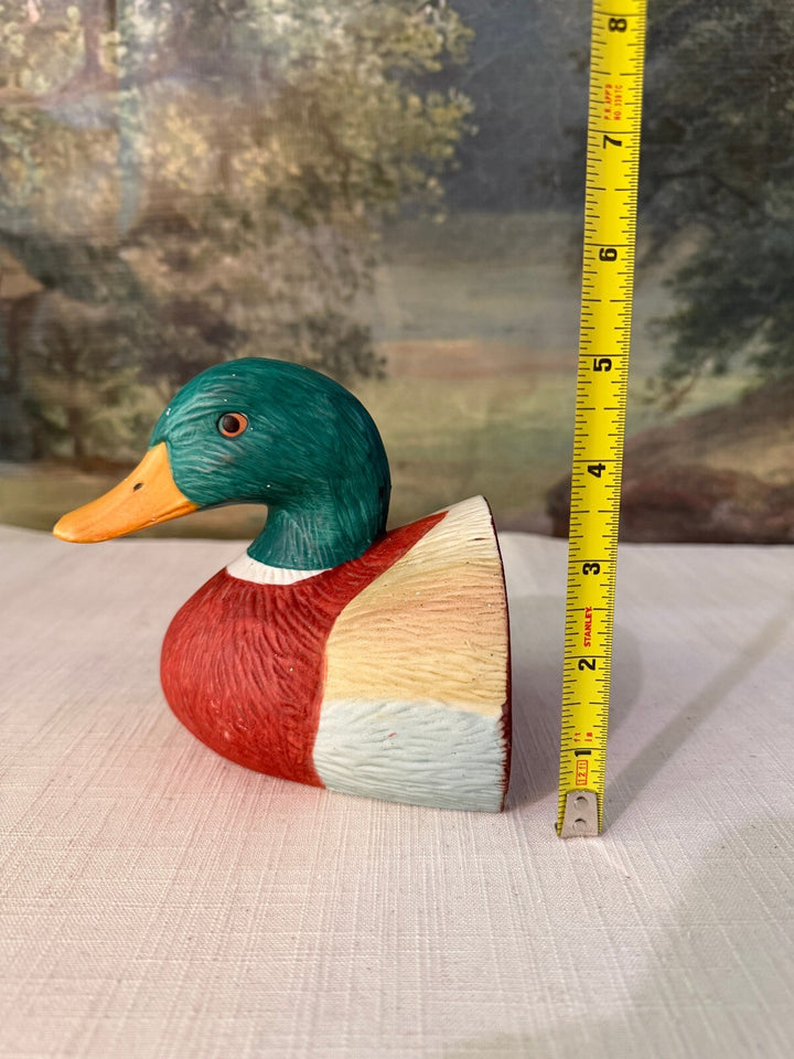 Pair of Wooden Mallard Duck Bookends