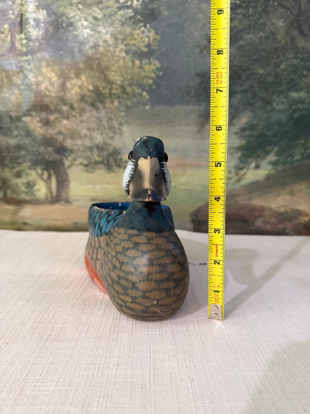 Vintage Hand Painted Duck Planter