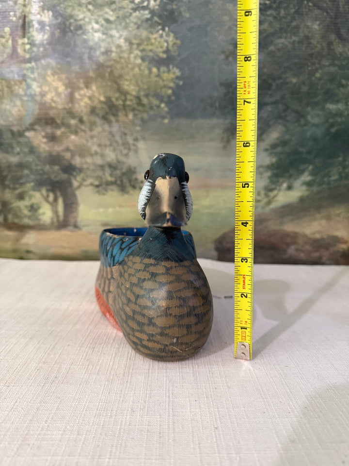 Vintage Hand Painted Duck Planter