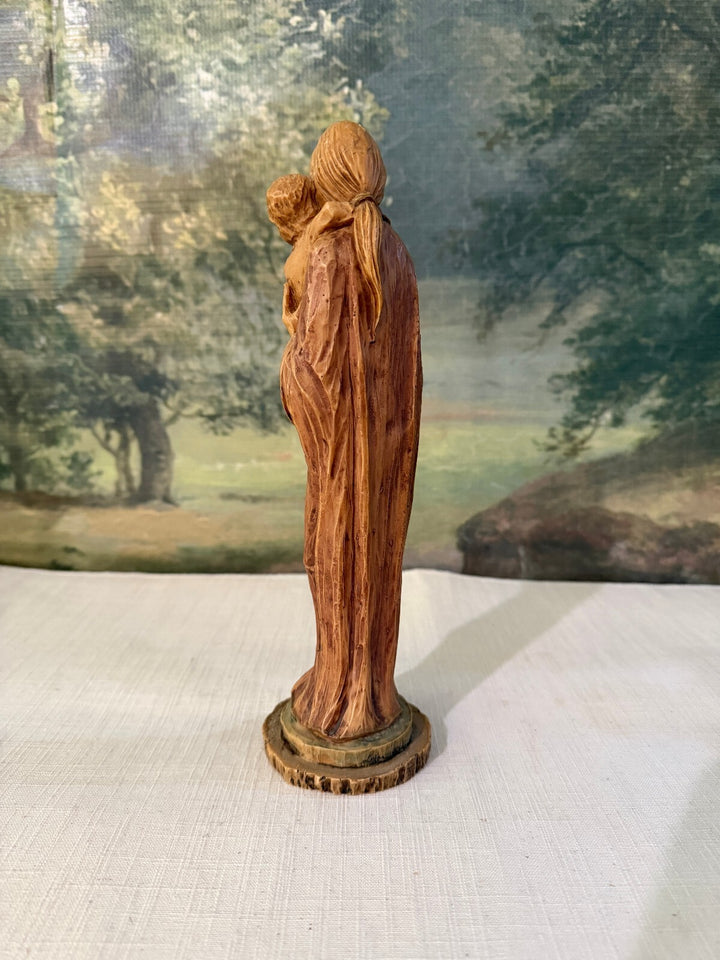 Vintage Mother and Child Figure Statue