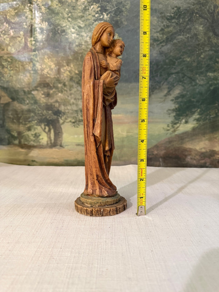 Vintage Mother and Child Figure Statue