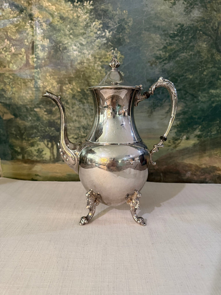 Silver Plate Coffee Pot on Claw Feet