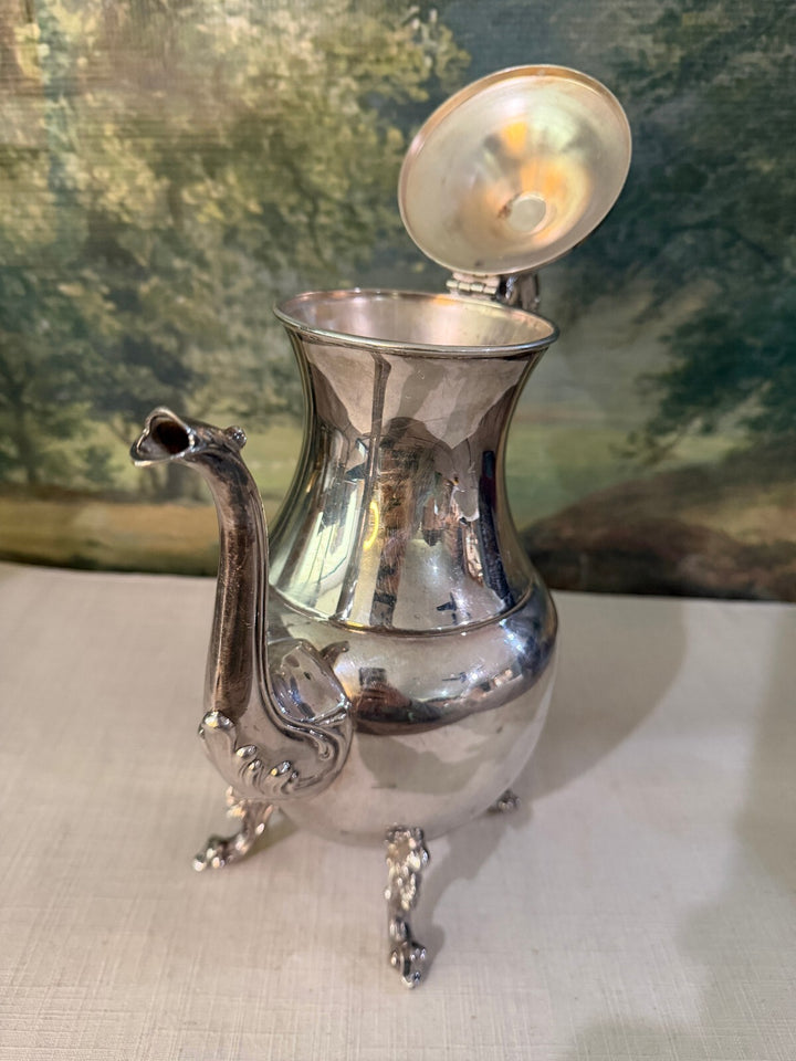 Silver Plate Coffee Pot on Claw Feet