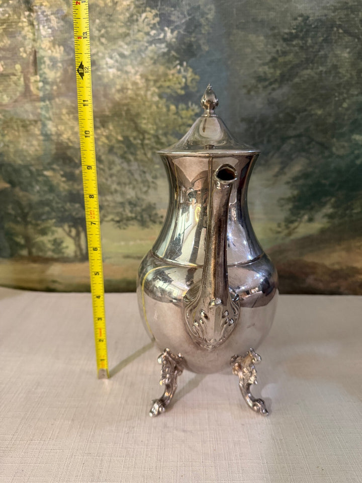 Silver Plate Coffee Pot on Claw Feet