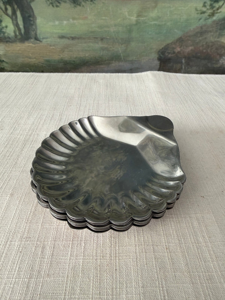 Silver Tone Shell Shaped Dish Tray