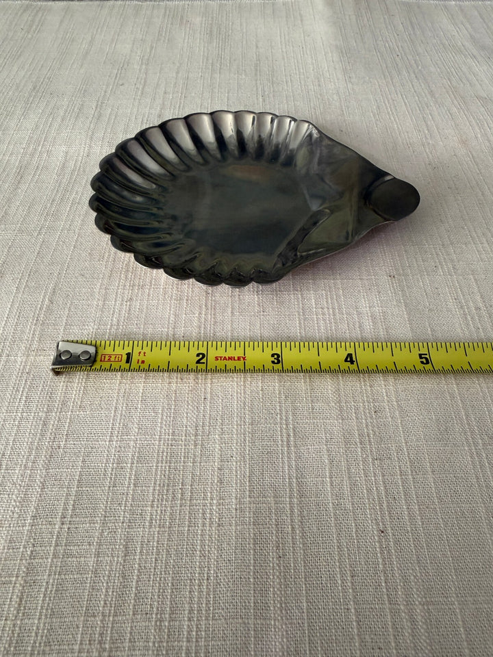 Silver Tone Shell Shaped Dish Tray