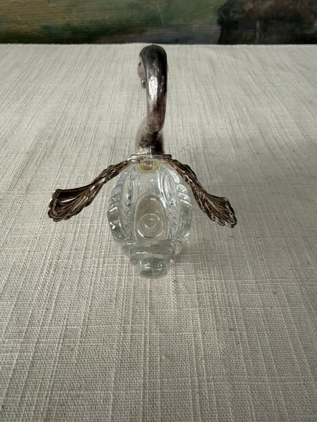 Pair of Swan Glass Salt Cellars