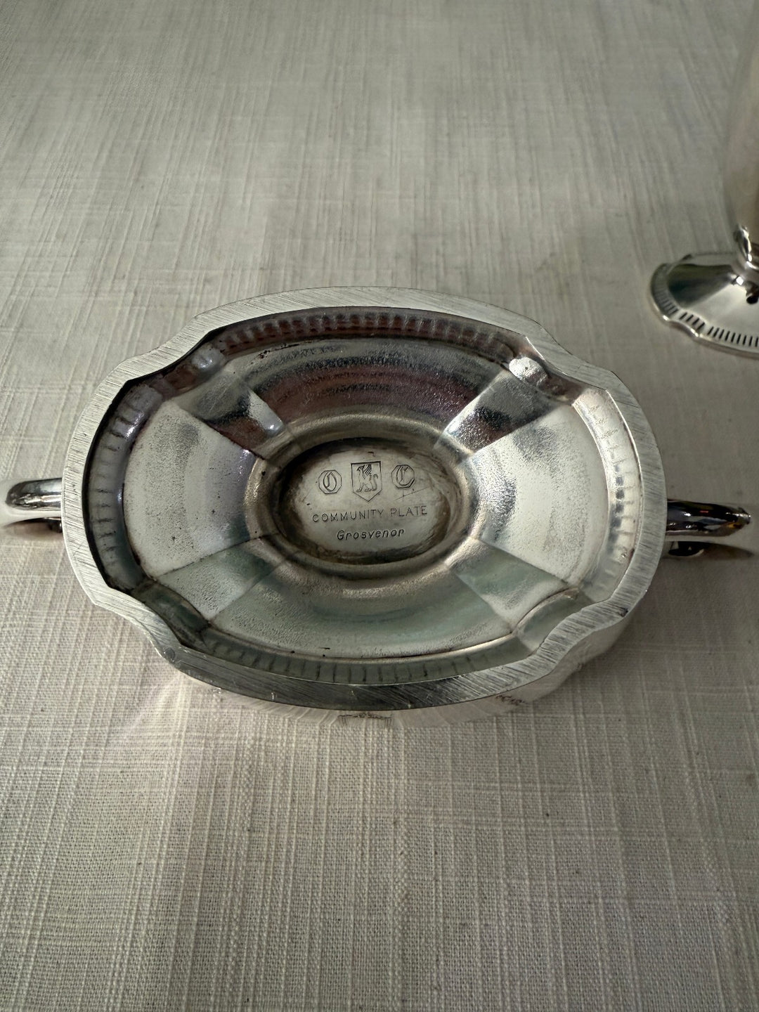 Silver Plate Creamer and Sugar Bowl Set