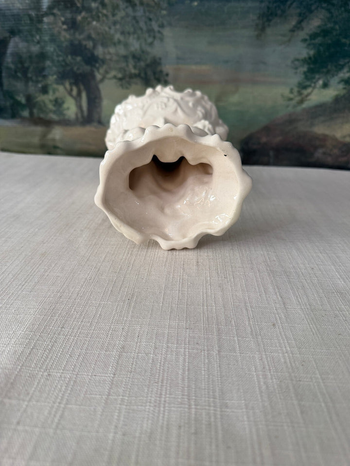 Cream Figural Cherub Vase