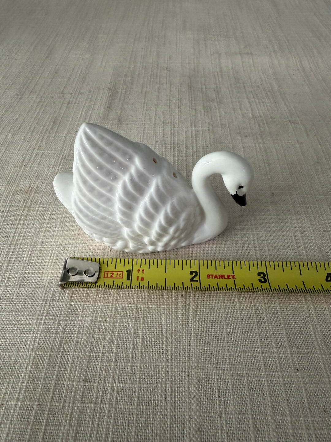 Pair of White Swan Salt and Pepper Shakers