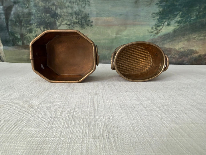 Pair of Brass Planters with Ring Handles