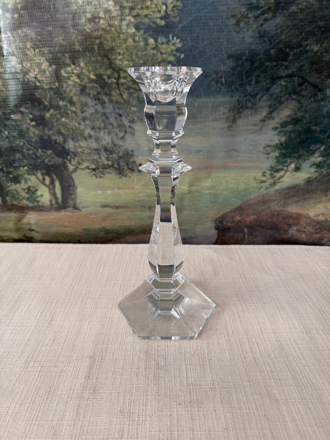 Vintage Crystal Candlestick Holder