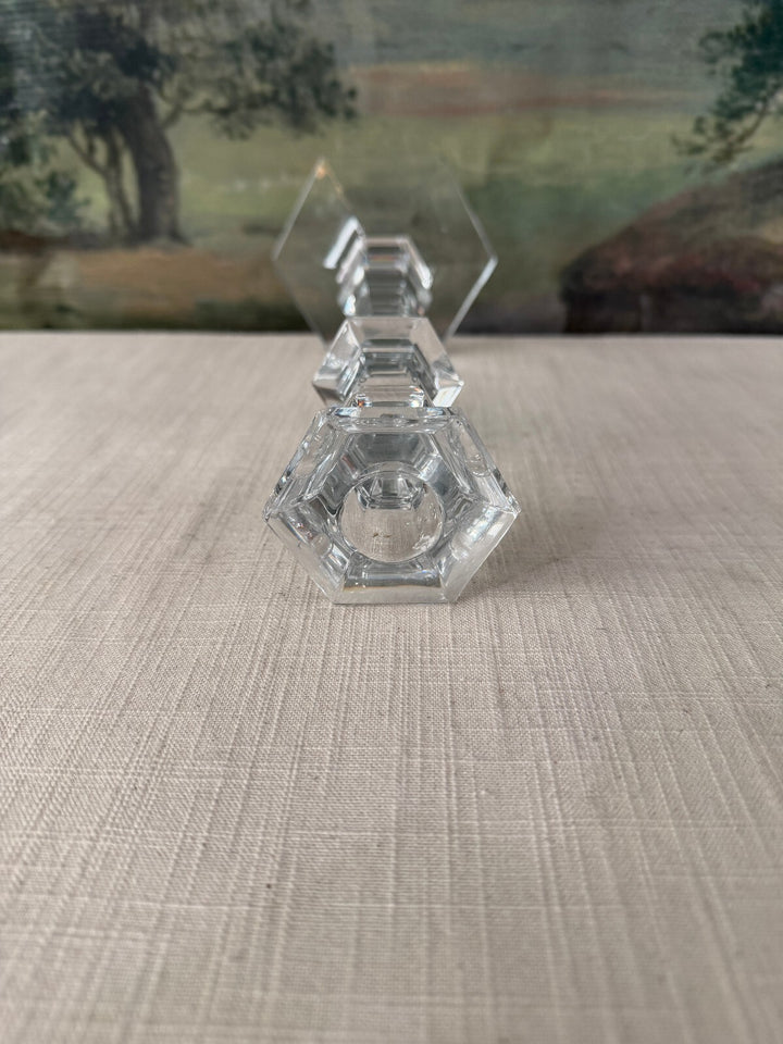 Vintage Crystal Candlestick Holder