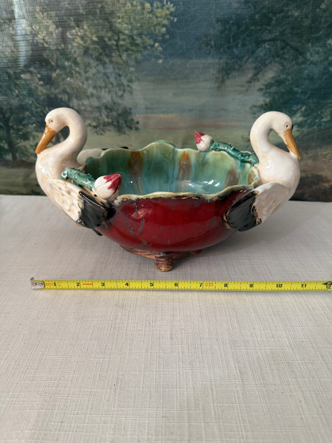 Vintage Ceramic Swan Bowl