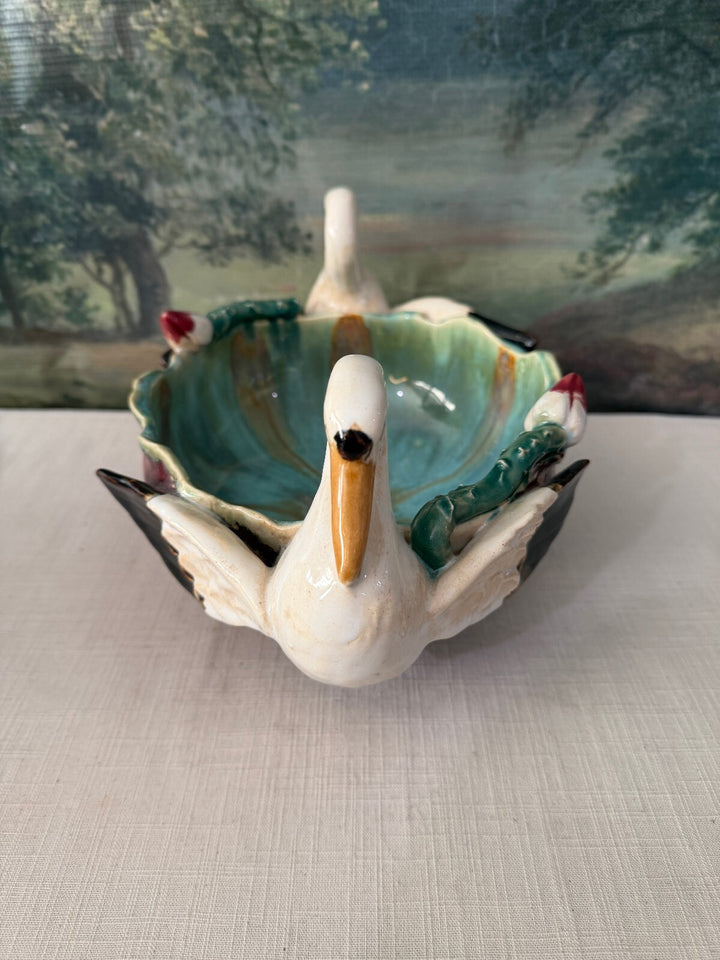 Vintage Ceramic Swan Bowl