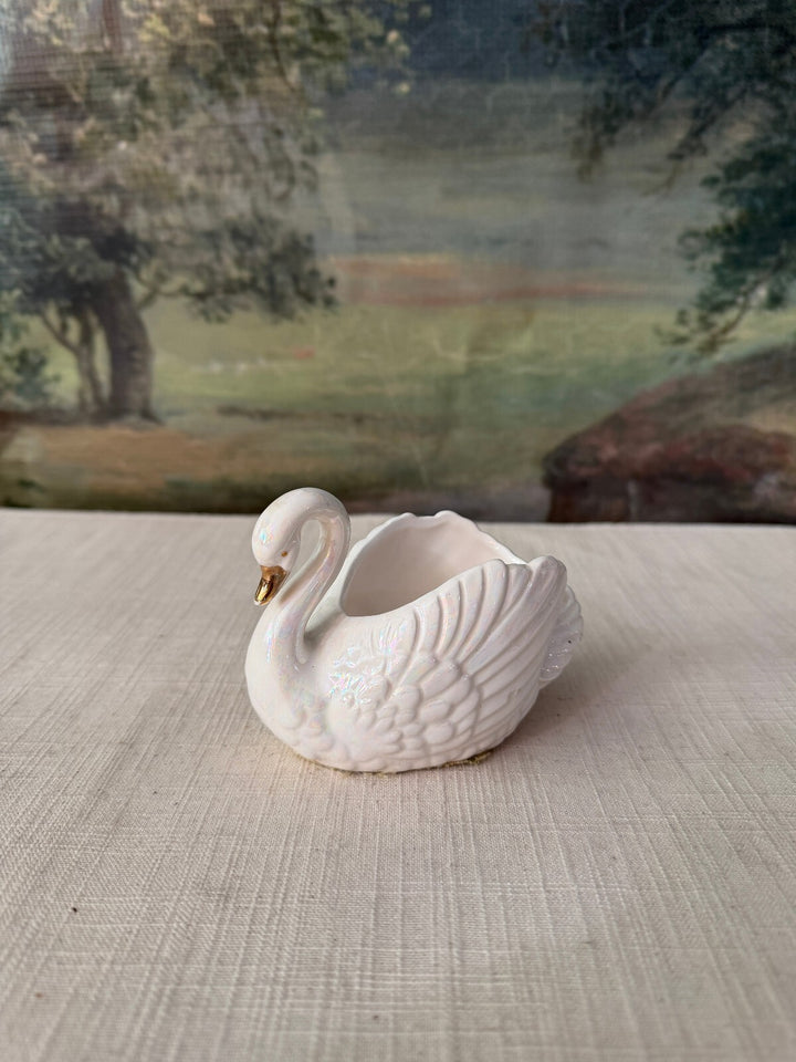 White Swan Planter Vase