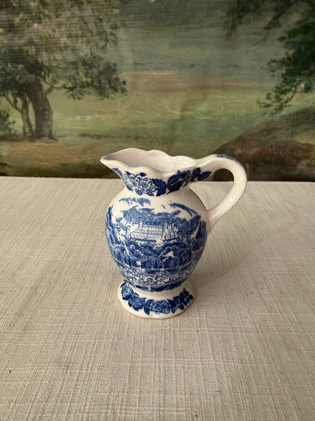 Blue and White Transferware Pitcher