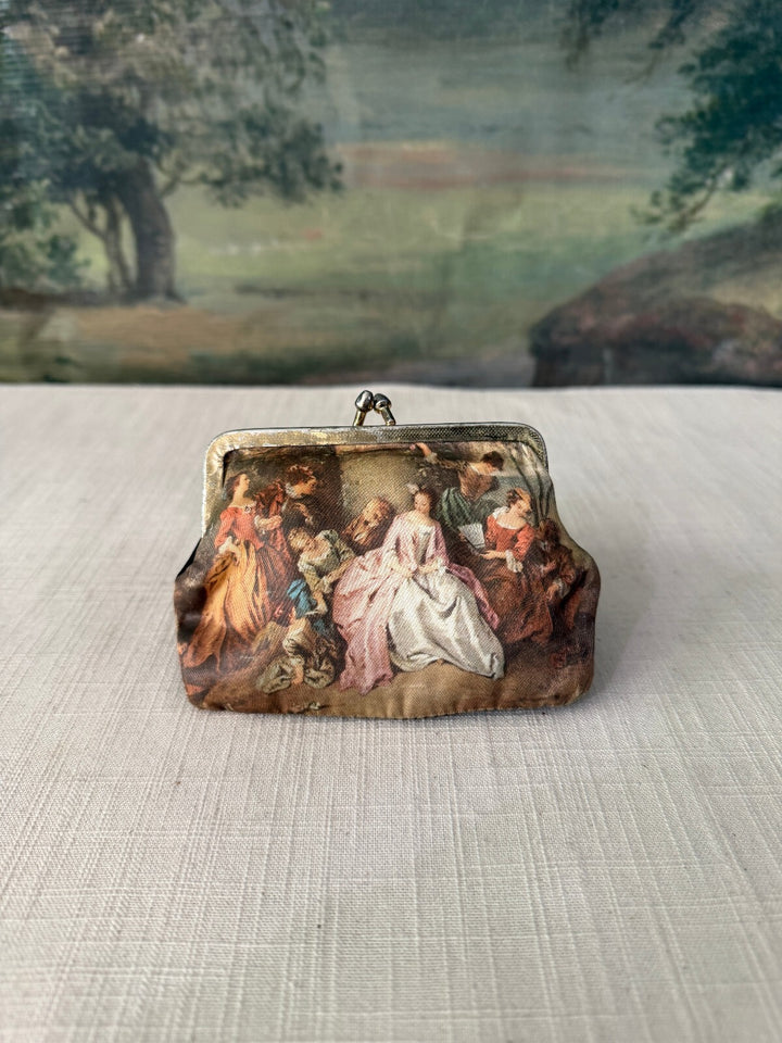 Vintage Scenic Kiss Lock Coin Purse