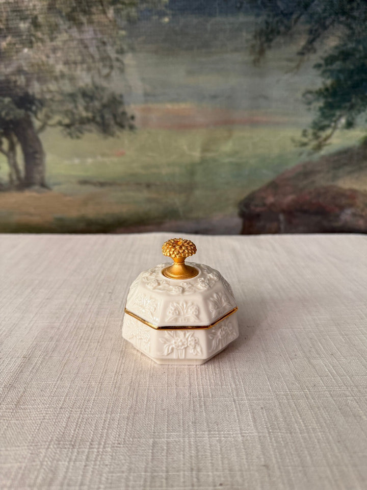 Lenox November Ivory Porcelain Trinket Box
