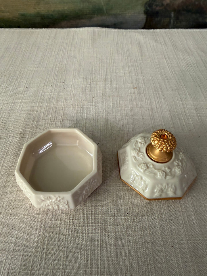 Lenox November Ivory Porcelain Trinket Box