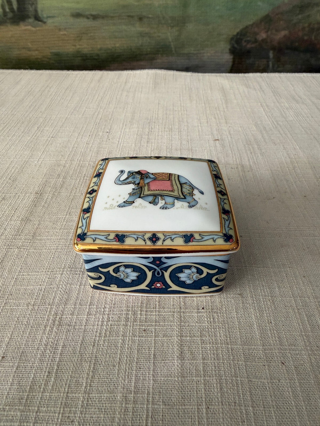 Wedgwood Elephant Porcelain Trinket Box