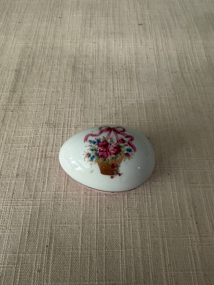 Limoges Castel Pink Floral Porcelain Trinket Box