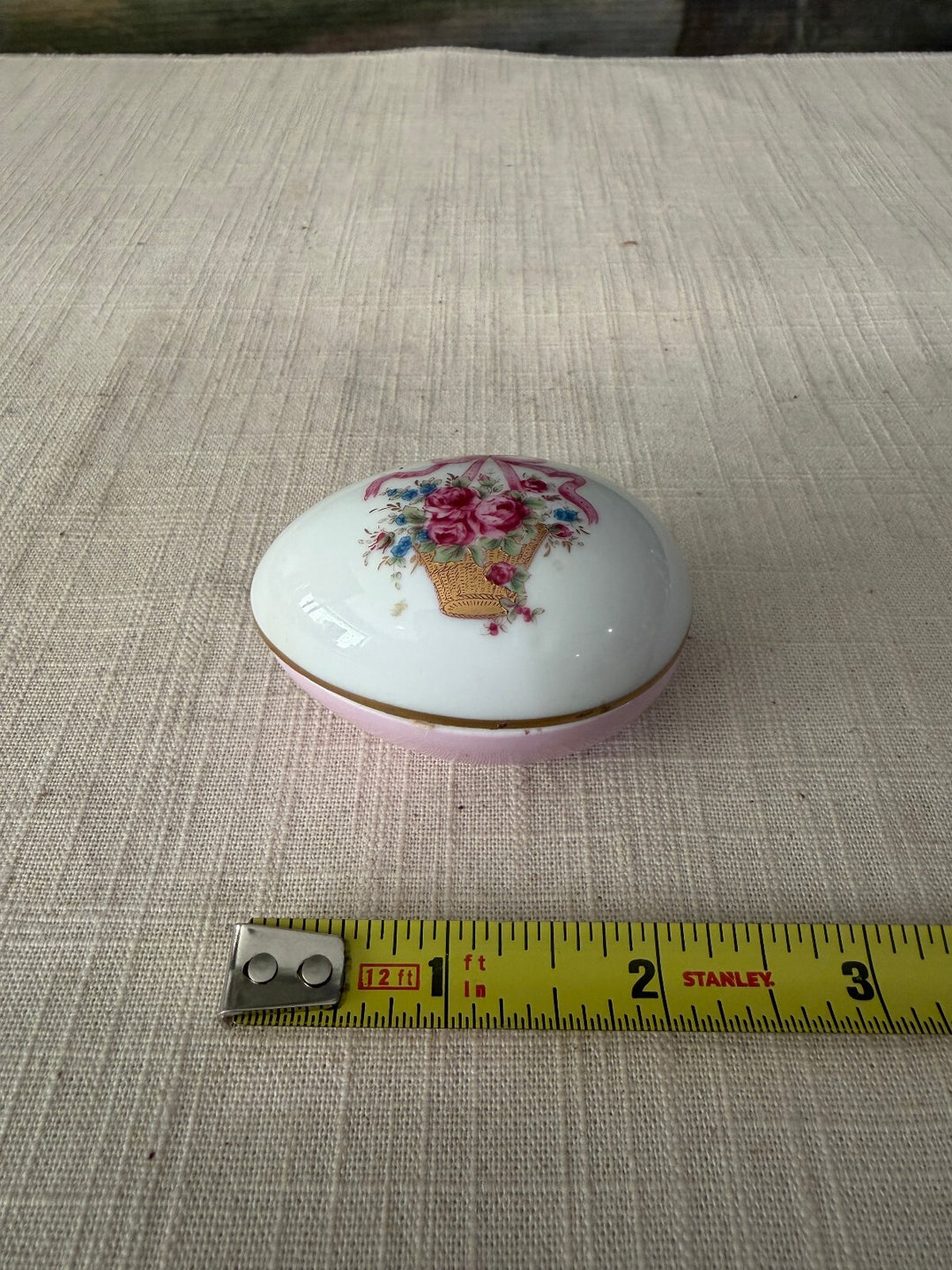 Limoges Castel Pink Floral Porcelain Trinket Box