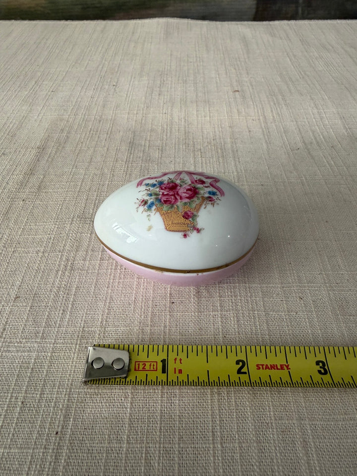 Limoges Castel Pink Floral Porcelain Trinket Box