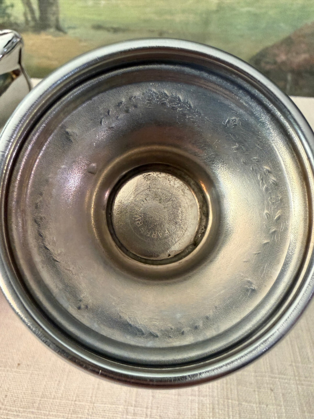 Pair of Silver Tone Handled Cups