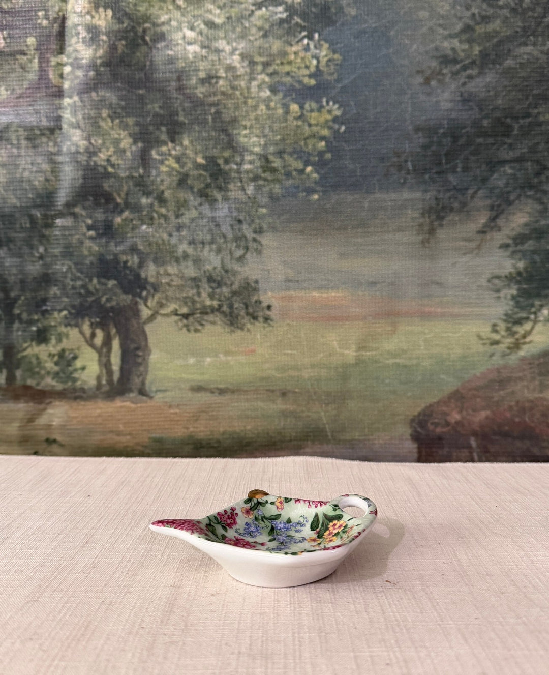 Miniature Floral Teapot Trinket Dish