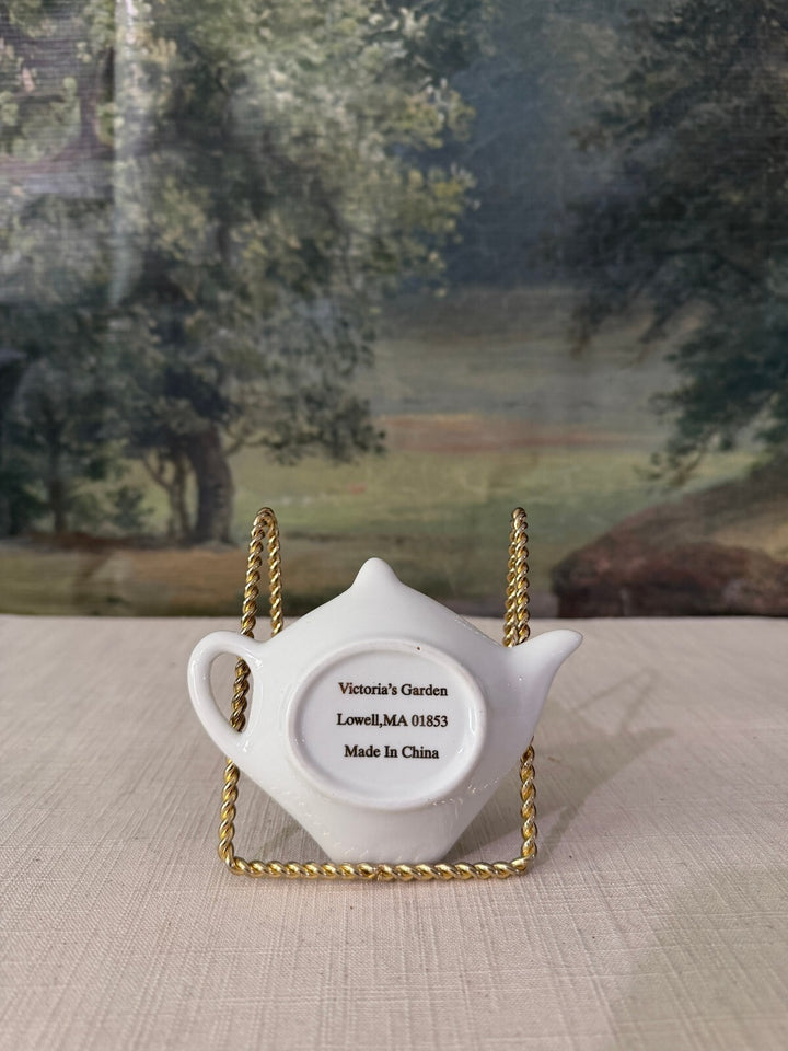 Miniature Floral Teapot Trinket Dish
