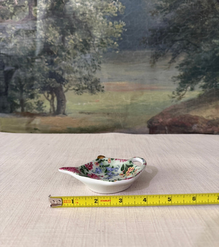 Miniature Floral Teapot Trinket Dish