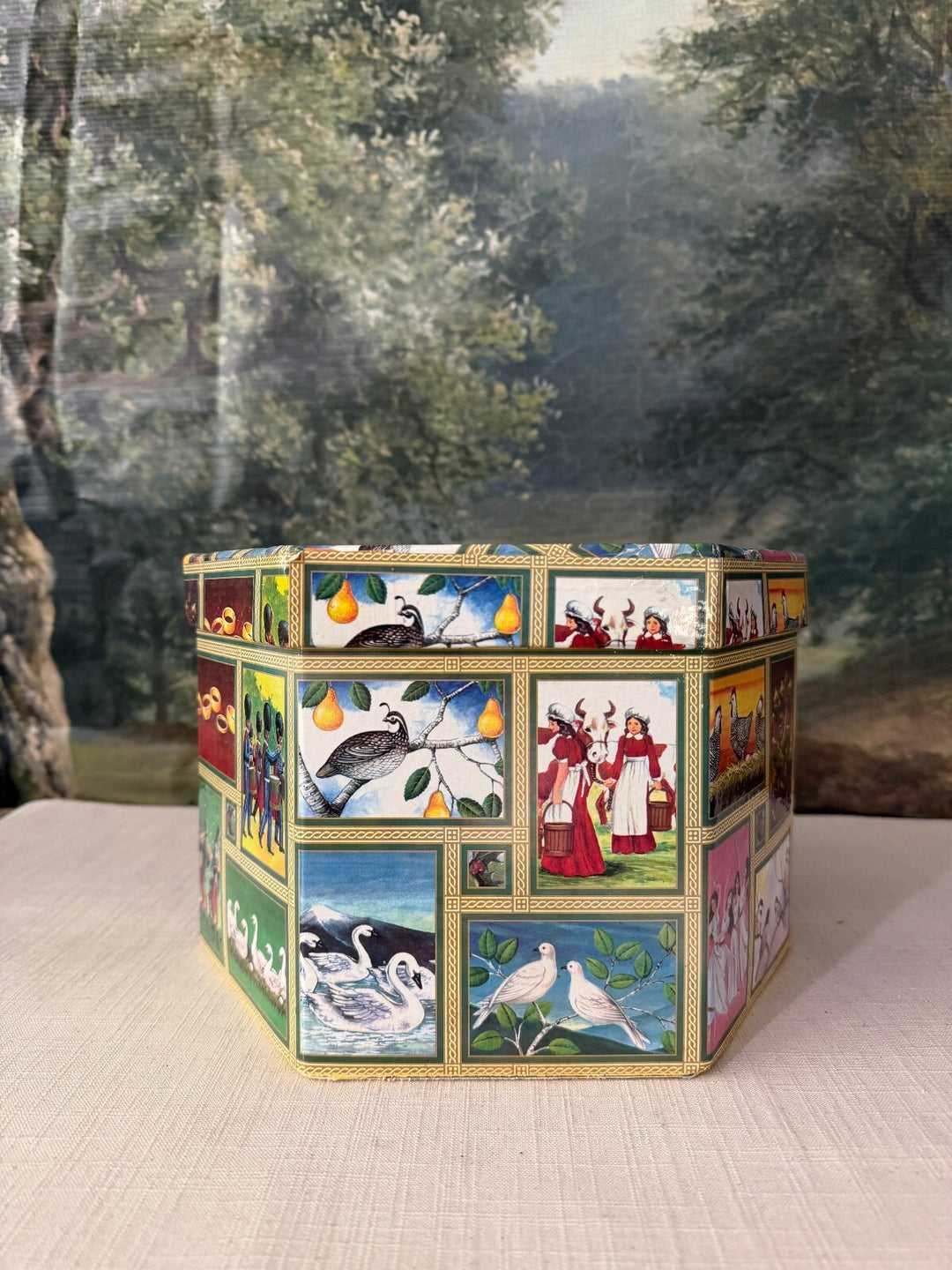 Marbled Hanging Christmas Ornaments with Decorative Box